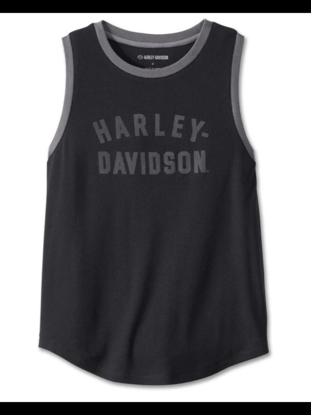 Harley-Davidson Black Tank Top with Gray Trim